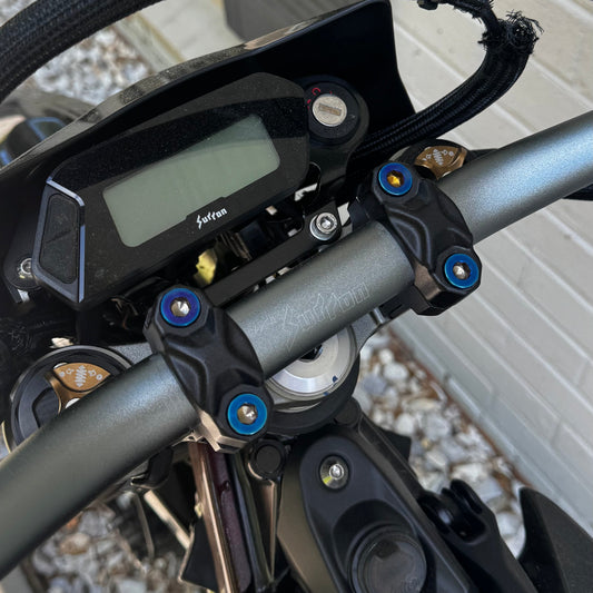 Titanium handlebar clamp bolts for Sur-Ron Ultra Bee