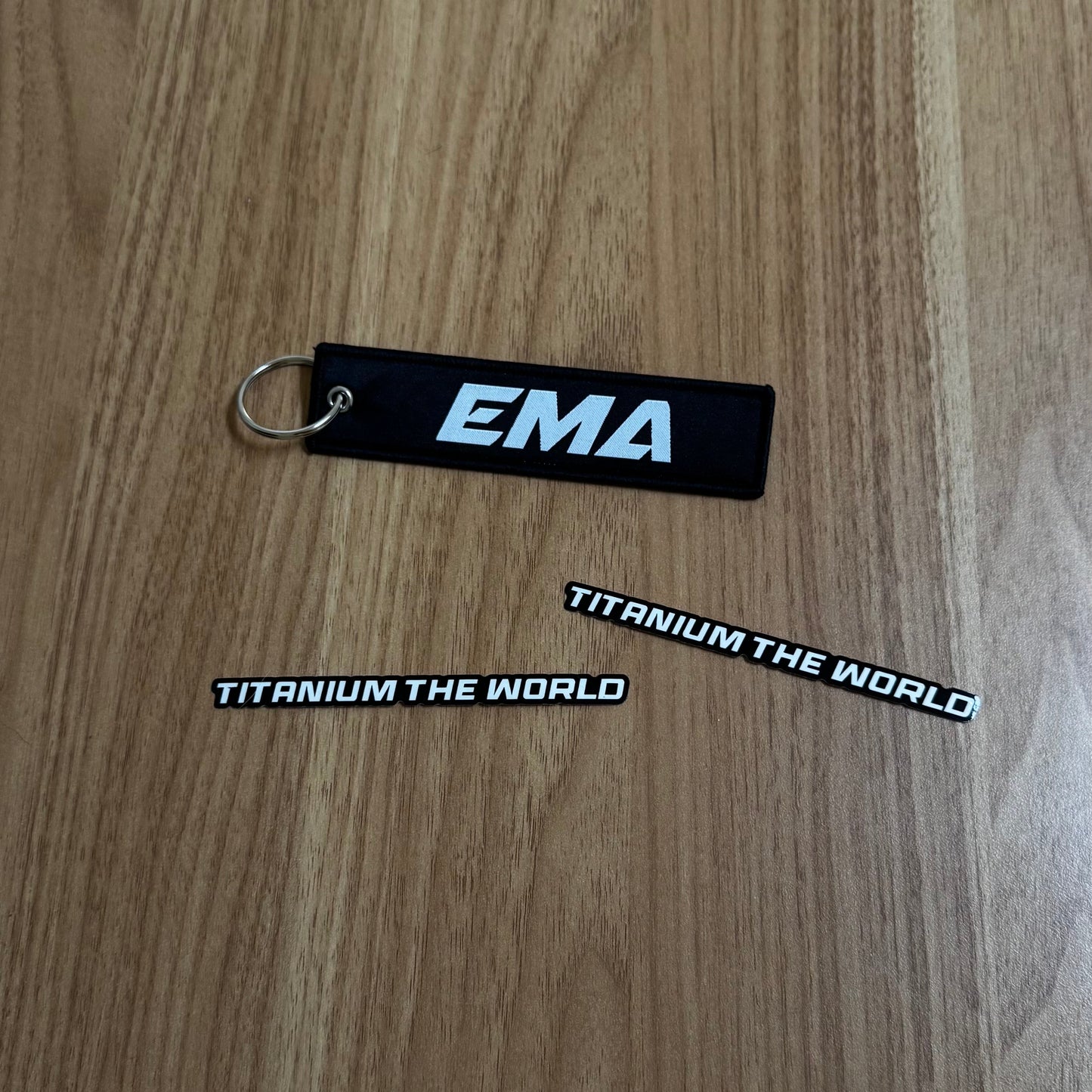 "Titanium the world" Keychain sticker bundle