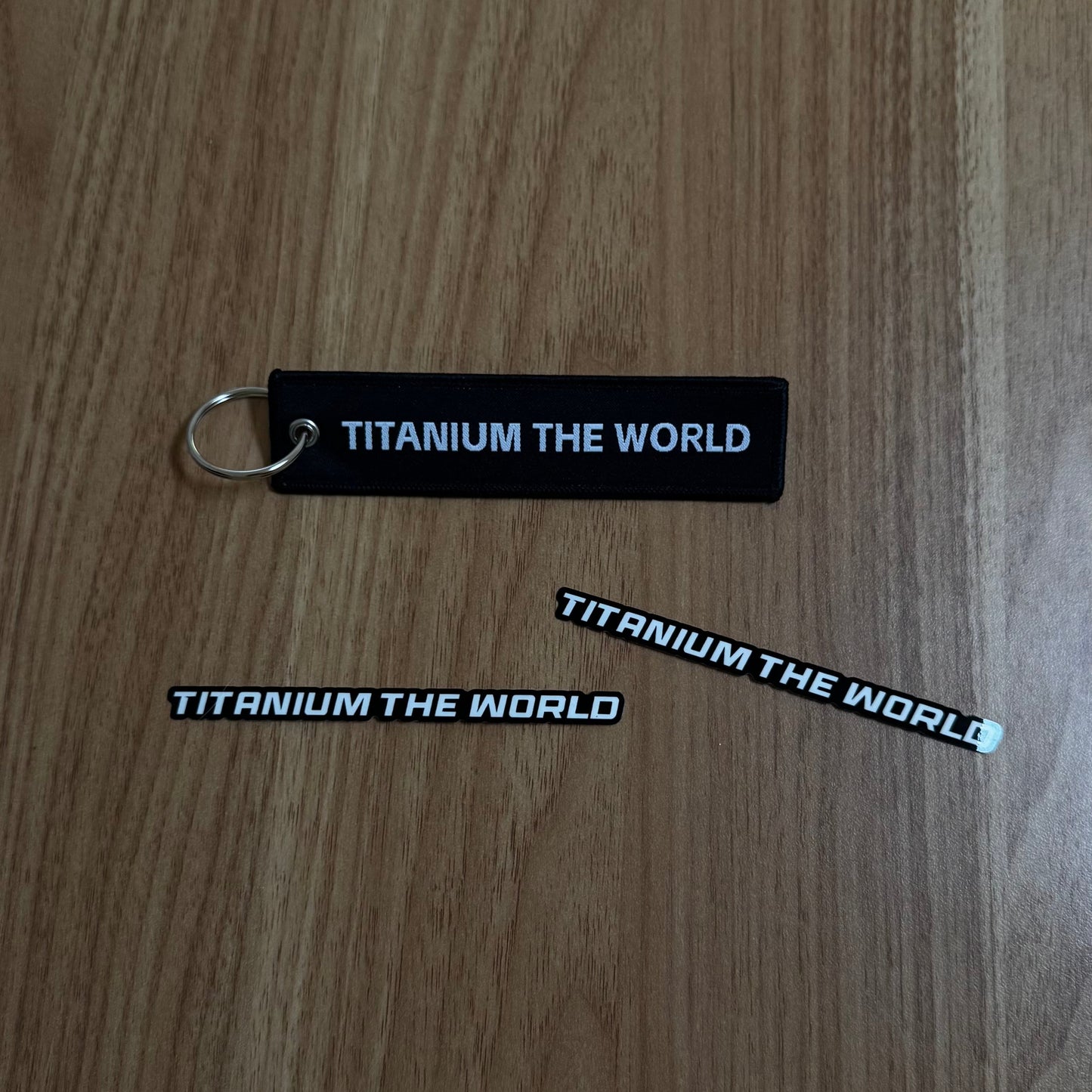 "Titanium the world" Keychain sticker bundle
