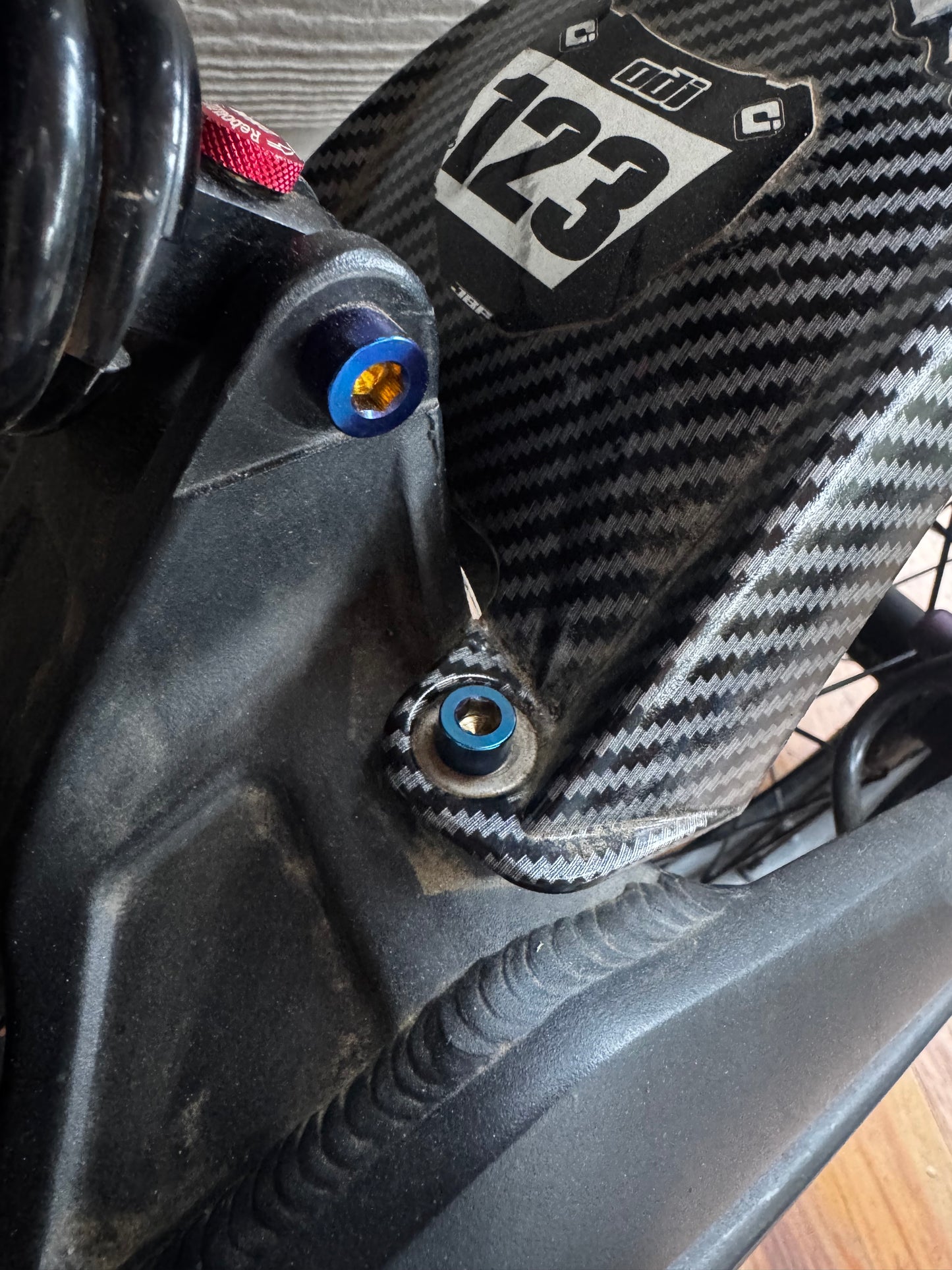 Titanium mud Guard mount bolts