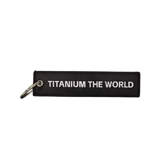 "Titanium the world" jet tag